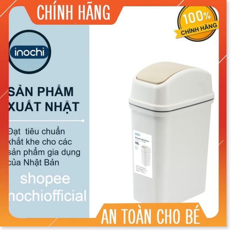 Thùng rác nắp lật Inochi 10L (tiêu chuẩn Nhật Bản)