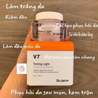 Kem Dưỡng Trắng và Tái Tạo Da V7 Toning Light Dr.Jart 50Ml - fullsize