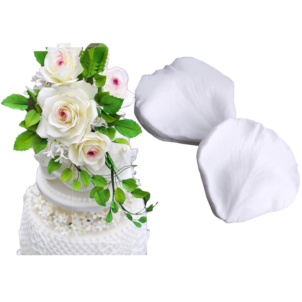 KALAIEN 3D Hoa Hồng Fondant Cánh Hoa Silicon Bộ Khuôn Sáng Tạo Trang Trí Bánh Ăn Được Thích Hợp Cho Bánh Fomdant Khuôn Silicon Tĩnh Mạch Kẹo Cao Su Dán Dụng Cụ Fondant Dụng Cụ