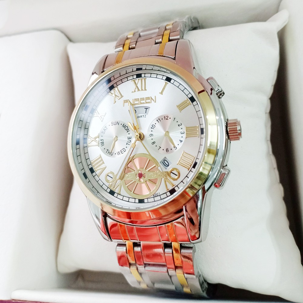 [HOT SALE] Đồng Hồ Nam FNGEEN FN4001 Doanh Nhân 2020 Chạy 2 Lịch Dây Thép Không Gỉ Cao Cấp | BigBuy360 - bigbuy360.vn