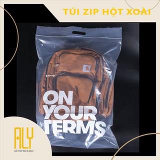 Túi zip hột xoài set 20 túi có quai xách đựng quần áo size 30x40 cm