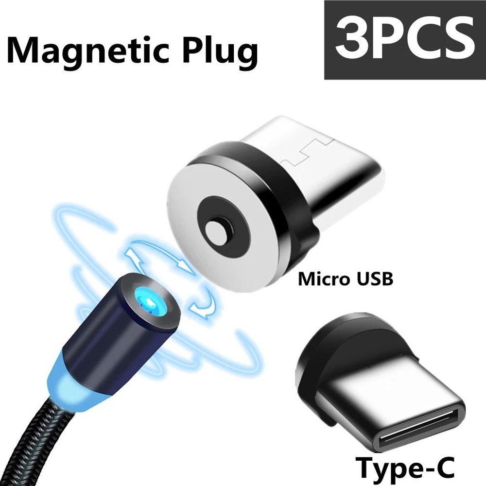 Cáp Sạc / Truyền Dữ Liệu Đầu Micro USB Type C Xoay 360 Độ Thay Thế Chuyên Dụng Cho Điện Thoại