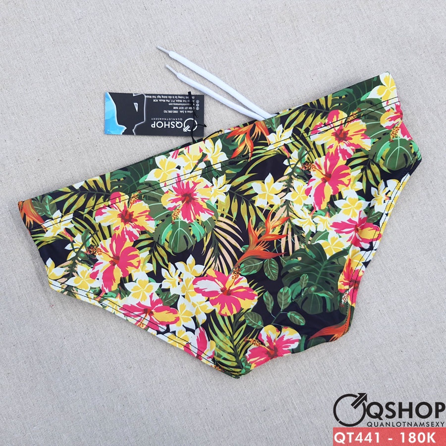 Quần bơi nam tam giác hoa lá QSHOP QT441-QT442
