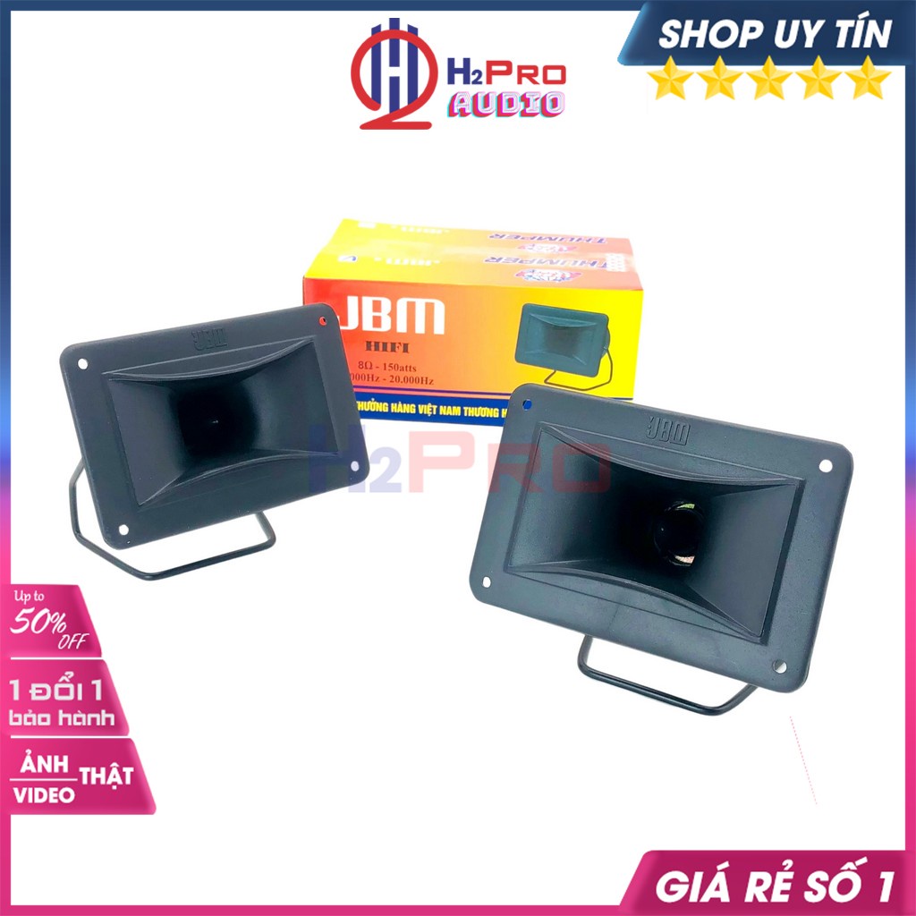 Đôi Loa Treble Kèn, 2 Loa Tép Rời Thumper JBM 13x9cm 200W-Từ 80 Cao Cấp, Tiếng Treble Sáng Khoẻ, Hàn Sẵn Tụ-H2Pro Audio
