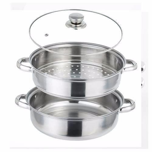 Nồi hấp 2 tầng bằng inox hàng đẹp