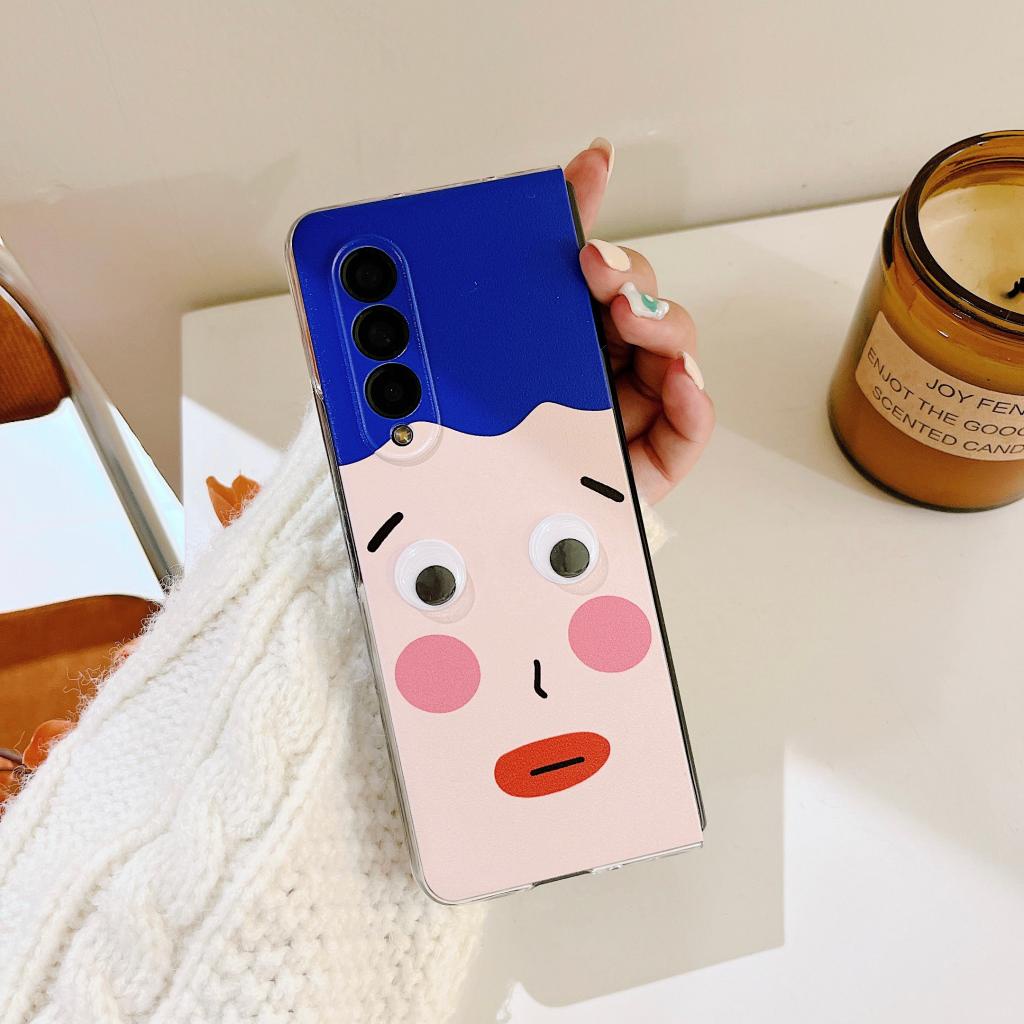 Ốp Điện Thoại Hình Đôi Mắt Ba Chiều Thời Trang Cho Samsung Z Fold4 / Z Fold3