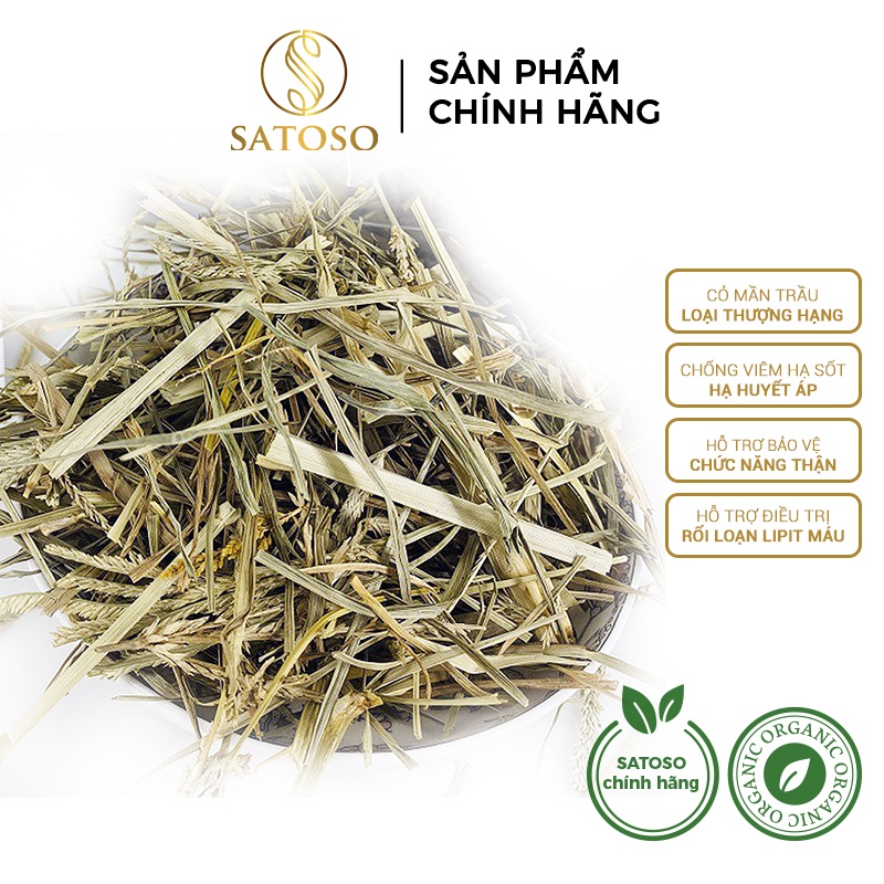 Cỏ mần trầu khô thơm sạch giúp mượt tóc, mát gan, lợi tiểu SATOSO 1kg SA73