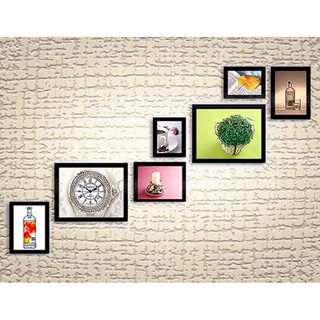 Khung ảnh gỗ thông treo tường trang trí cầu thangKAT111 Màu đen (Tặng đinh 3 chân)