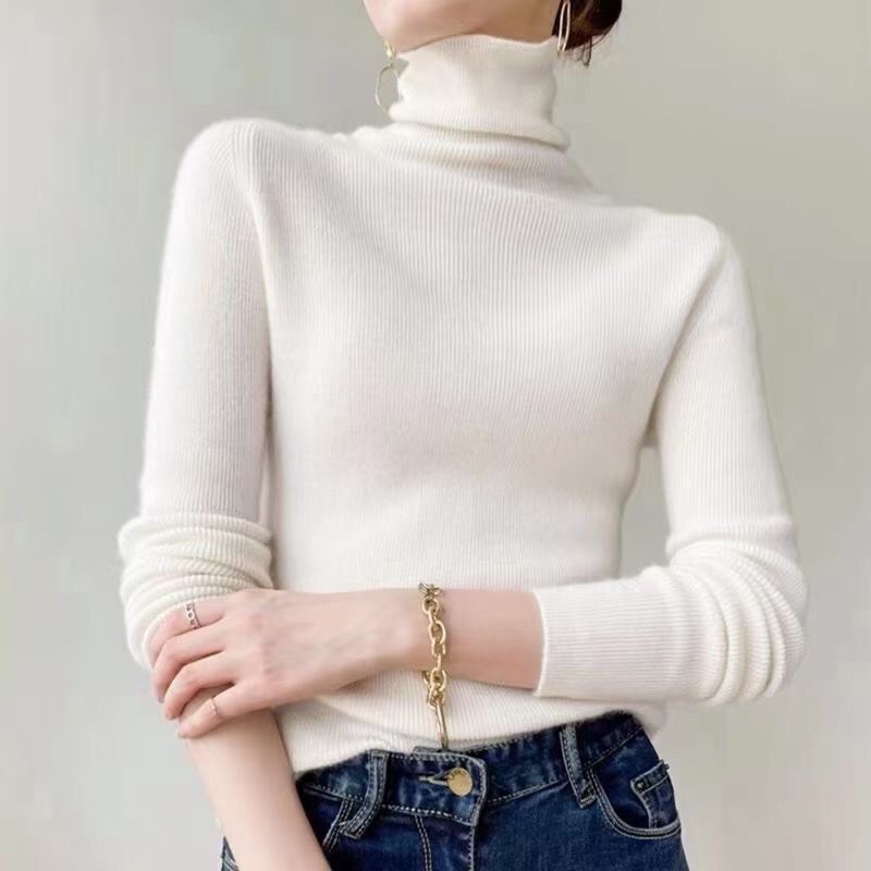 [Mã 2611THTRANG100K hoàn 10% xu đơn 99K] ( Ảnh thật ) A1011 Áo len cổ lọ tăm mịn | BigBuy360 - bigbuy360.vn