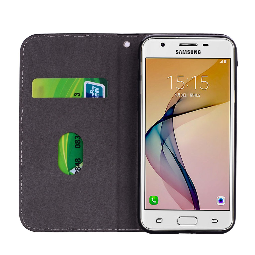 Bao da điện thoại nắp gập họa tiết cá sấu chống nước cho Samsung J5 J7 Prime Note9