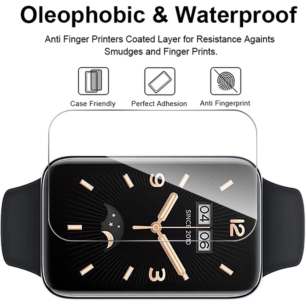 Set 4 MiếNg DáN KíNh CườNg LựC Cong BảO Vệ MàN HìNh ĐồNg Hồ Xiaomi MI Band 7 Pro