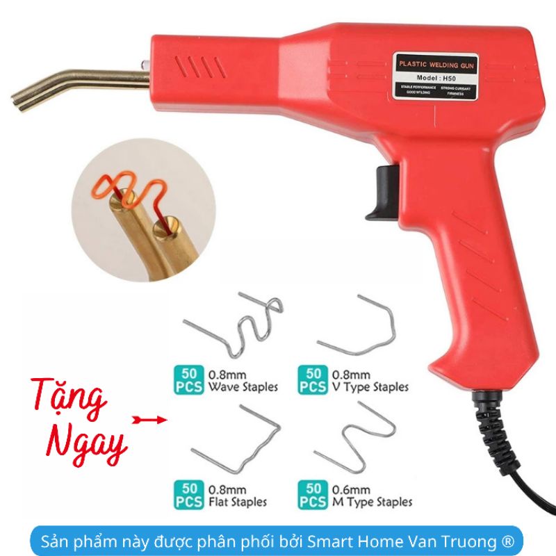 Máy hàn nhựa vỏ điều hoà, mica, xô chậu, dép guốc, cứ là nhựa là hàn được hết (tặng kèm 200 que hàn các cỡ)