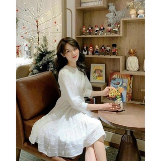 Váy babydoll phối ren lung linh lấp lánh