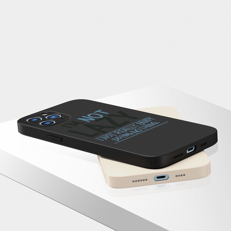 Ốp lưng iphone Ốp điện thoại Suntaiho silicon mềm in chữ thích hợp cho iPhone 13 12 11 Mini Pro X XR XS Max 7 8 Plus