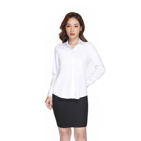 Áo sơ mi trắng nữ Thái Hoà đẹp công sở kiểu dài tay bigsize sợi tre cao cấp 8919-01-01 | BigBuy360 - bigbuy360.vn