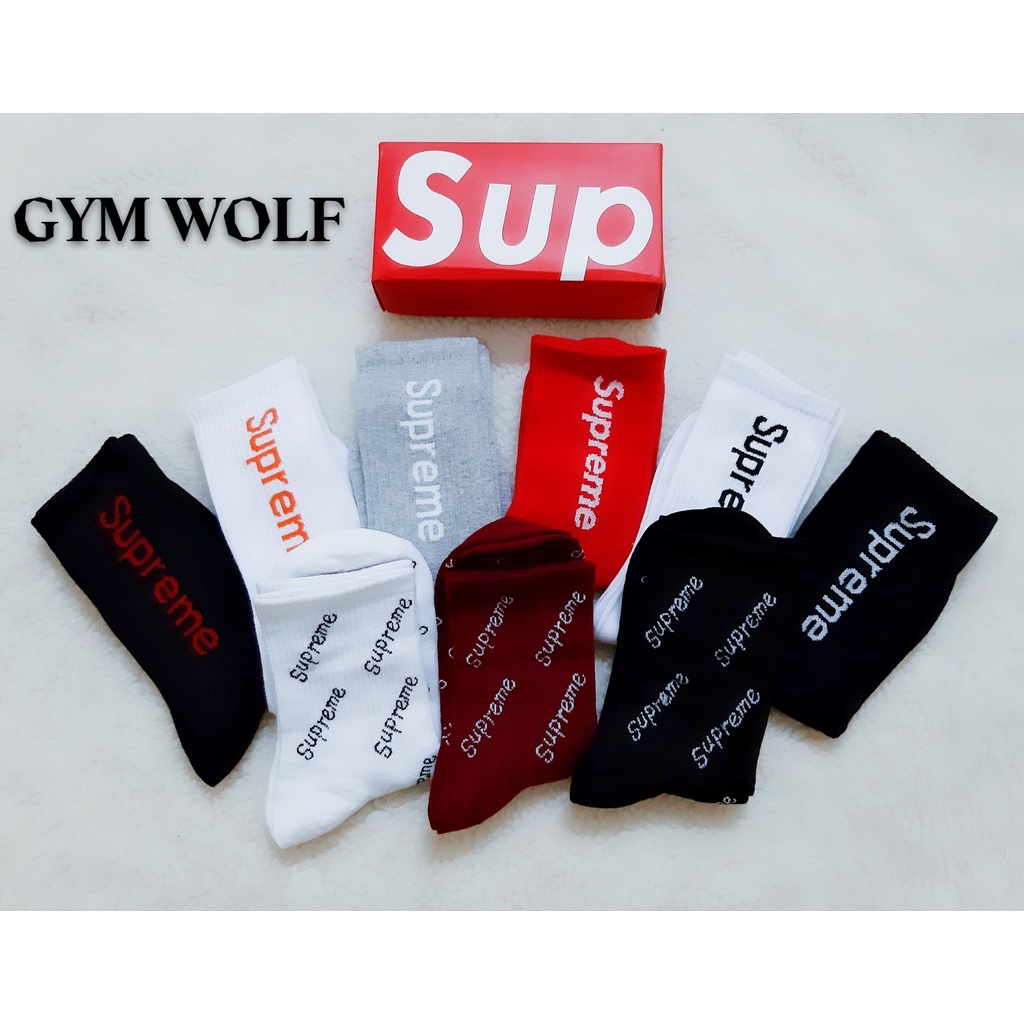 Vớ Supreme cao cổ Nam Nữ đủ màu phong cách thể thao, trẻ trung và năng động.