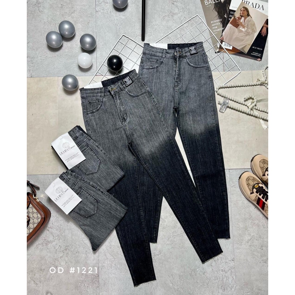 Quần bò jeans loang nữ, Quần Jeans Loang Màu⚡️ Ôm Đùi Chất Co Giãn Tôn Dáng Siêu Đẹp