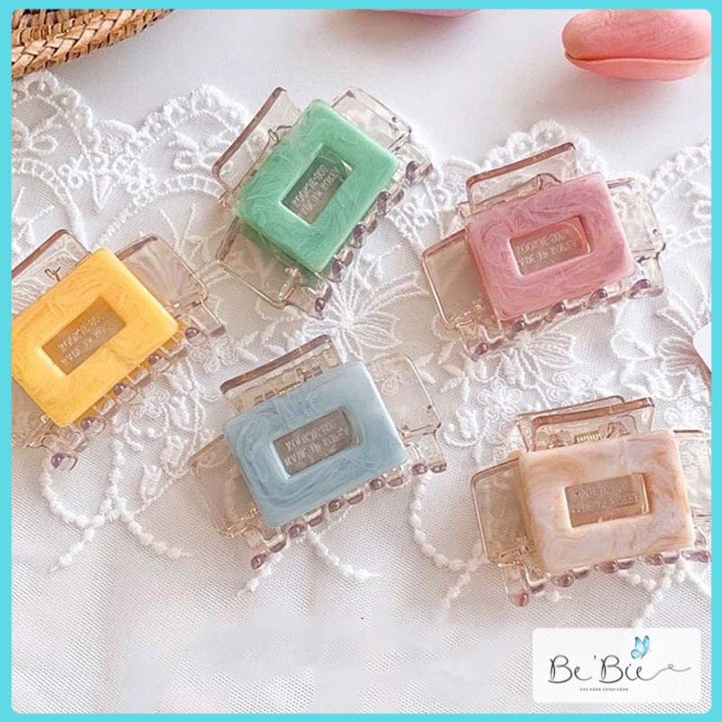 Kẹp càng cua vuông phối màu xinh xắn BeBie - BP308