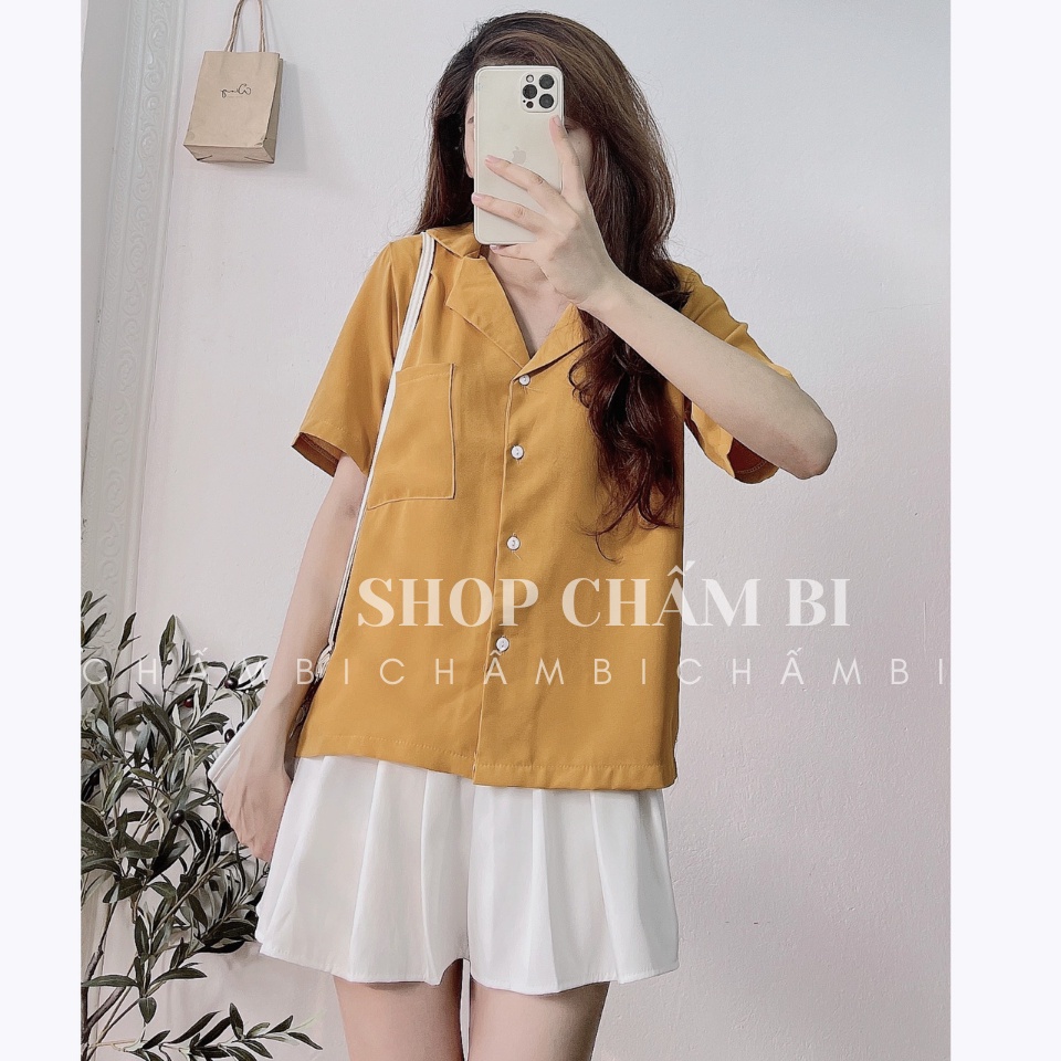 [SALE] Áo Cổ Vest Cộc Tay A.193, áo sơ mi cộc tay cổ vest trơn Hàn Quốc | BigBuy360 - bigbuy360.vn