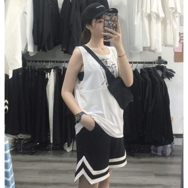 Quần sọt Short Line thun Unisex nam nữ bigsize