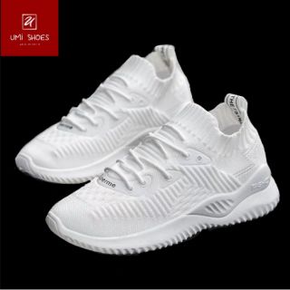 [LOẠI 1+VIDEO ẢNH THẬT] Giày thể thao nữ cổ chun vải len mềm đế êm 3cm đi tập gym chạy bộ đi học đi chơi 3 màu đơn giản