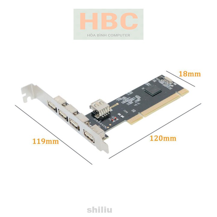 Card pci to 4port USB | card pci ra 4 cổng usb