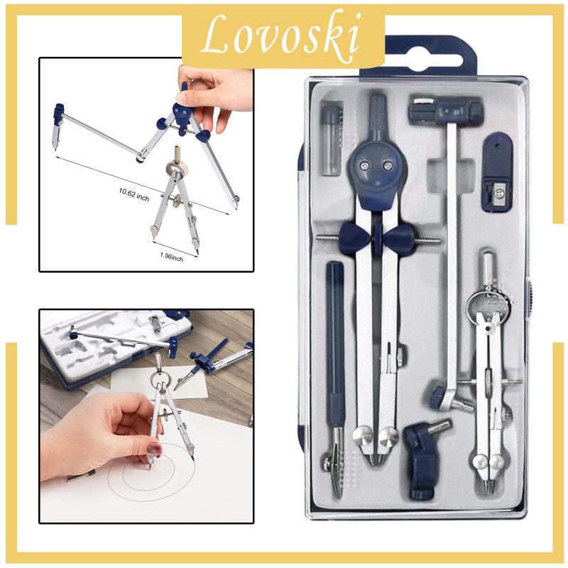 Bộ 7 La Bàn Vẽ Hình Tròn Tùy Chỉnh Tiện Dụng