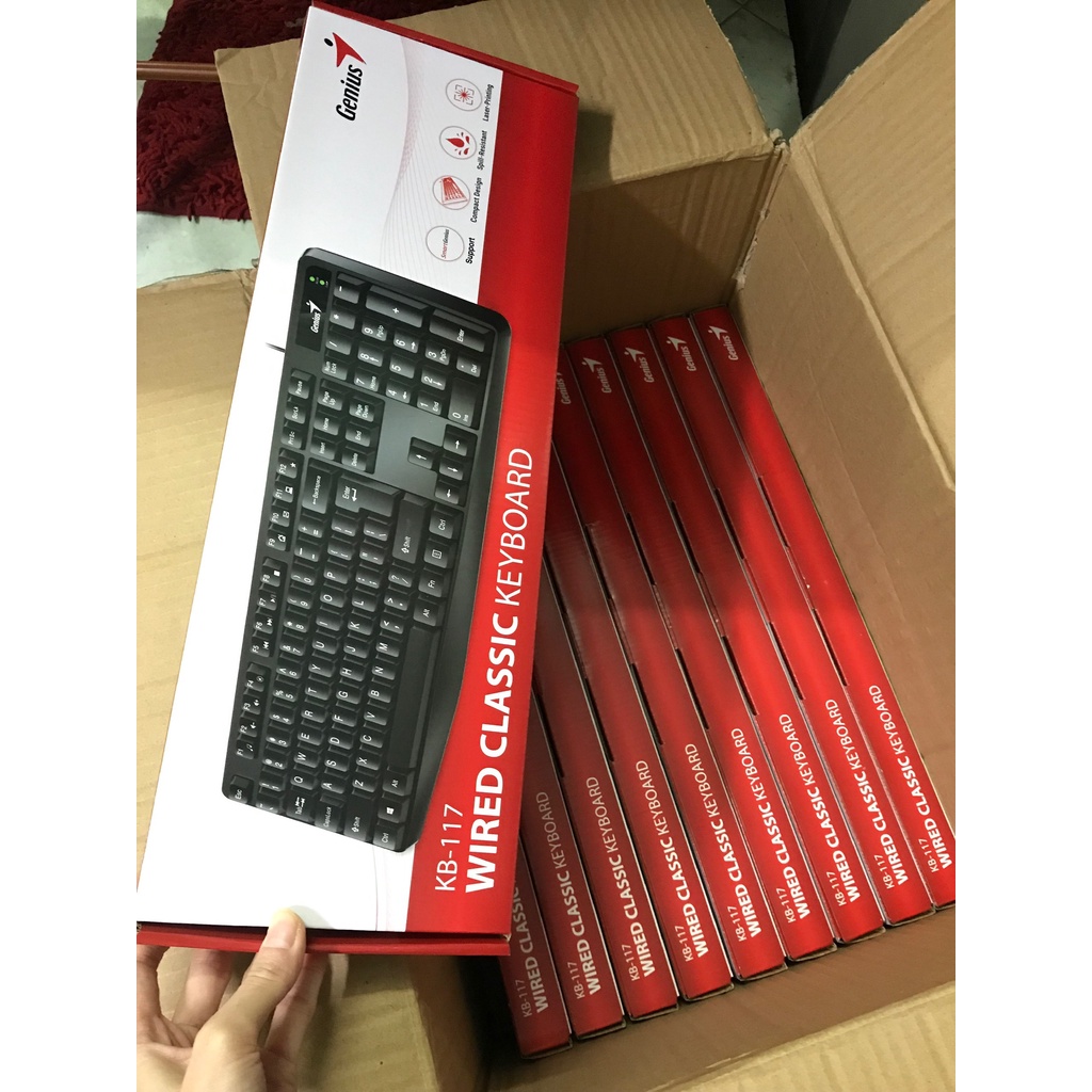 Bàn phím có dây Genius KB117 - Cam kết chính hãng - Bảo hành 12 tháng