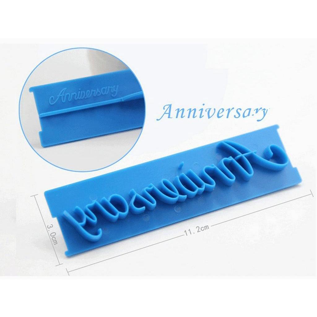 Set 6 Khuôn Chữ Viết Tay Bằng Nhựa Dùng Để Trang Trí Bánh