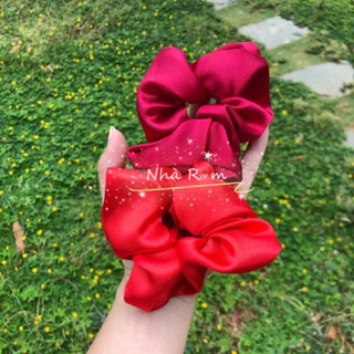 Combo 5 chiếc cột tóc SCRUNCHIES satin siêu xinh