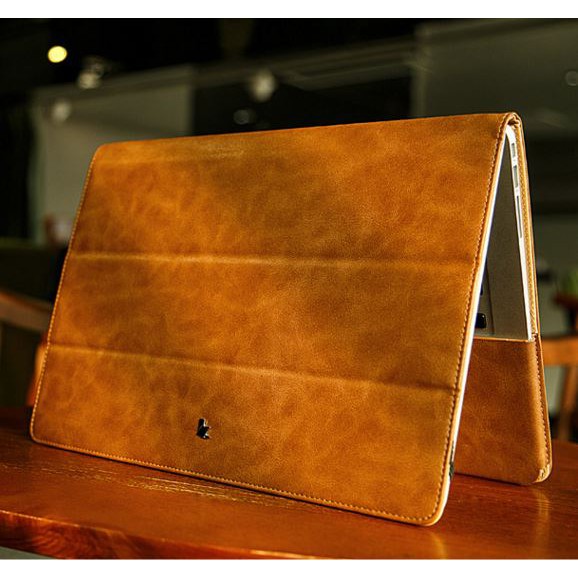 Bao da cao cấp Jisoncase cho Macbook (dạng quyển sổ) màu nâu