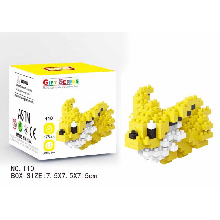 Bộ Đồ Chơi Xếp Hình Pikachu Vui Nhộn Cho Bé