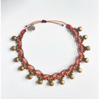 Vòng chân Macrame with bells tone Đất