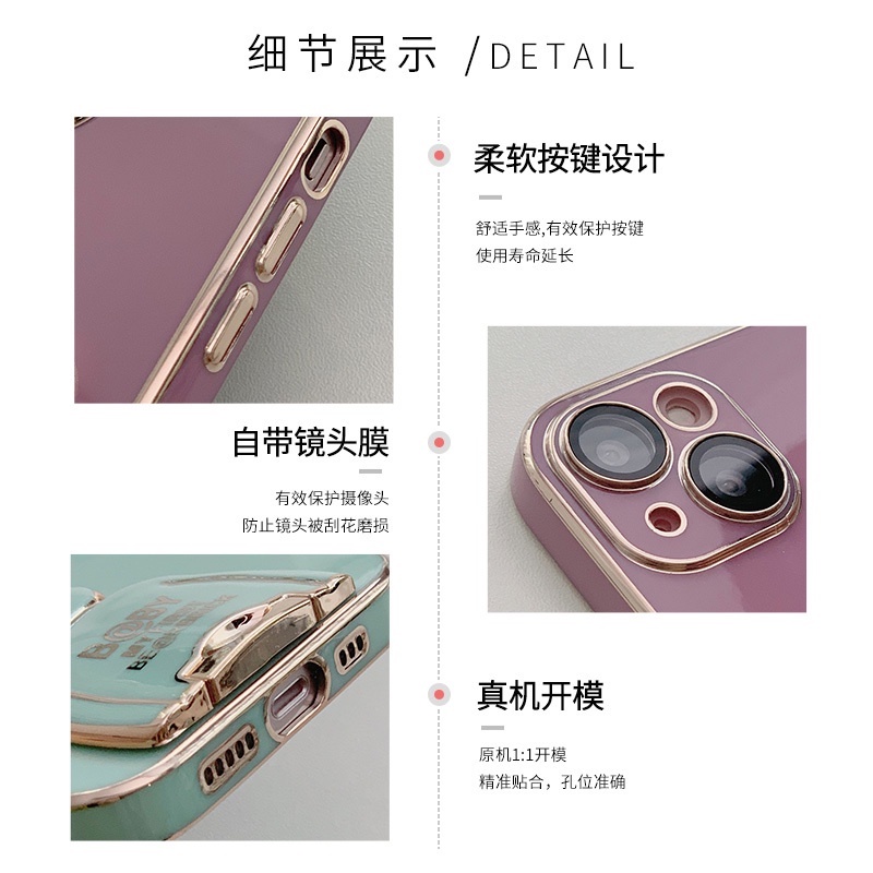 Ốp Điện Thoại Có Giá Đỡ Hình Gấu 3D Cho iPhone 13 12 11 pro max XS XR XAMAX 7/8SE2020 7/8PIUS