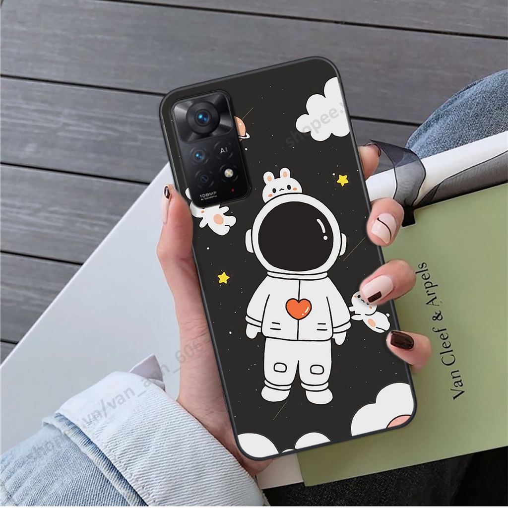 Ốp Xiaomi Redmi Note 11 4G / Note 11S / Note 11 Pro 5G hình bầu trời, phi hành gia, ốp lưng điện thoại cao cấp