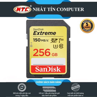 Thẻ nhớ SDXC SanDisk Extreme 256GB V30 UHS-I U3 4K 150MB/s - Model 2019 (Vàng)