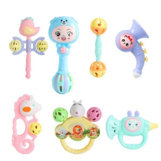 BỘ Đồ Chơi Xúc Xắc 7 Món- Lục Lạc Cho Bé