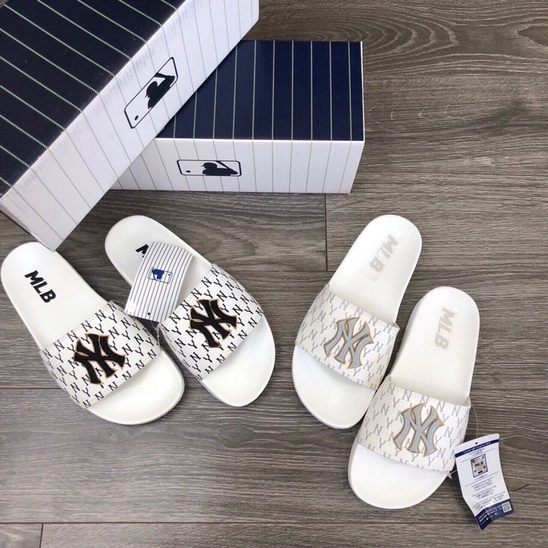 Dép Quai Ngang MLB NY Unisex Thời Trang Nam Nữ Hot Nhất Siêu Êm - Siêu Đẹp