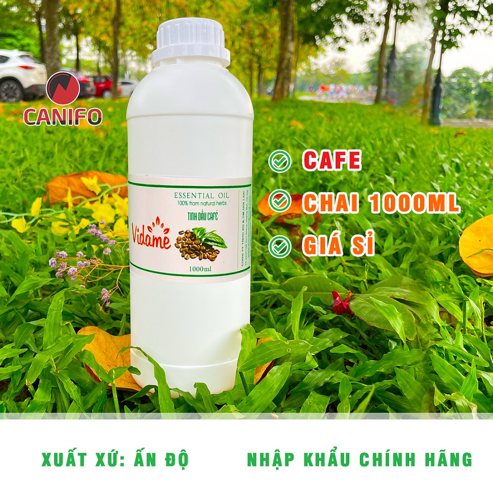 (1 lít) Tinh dầu cafe Canifo nguyên chất, Hàng chính hãng - Giá bán sỉ, Dùng cho lọ tinh dầu treo xe oto, đèn xông