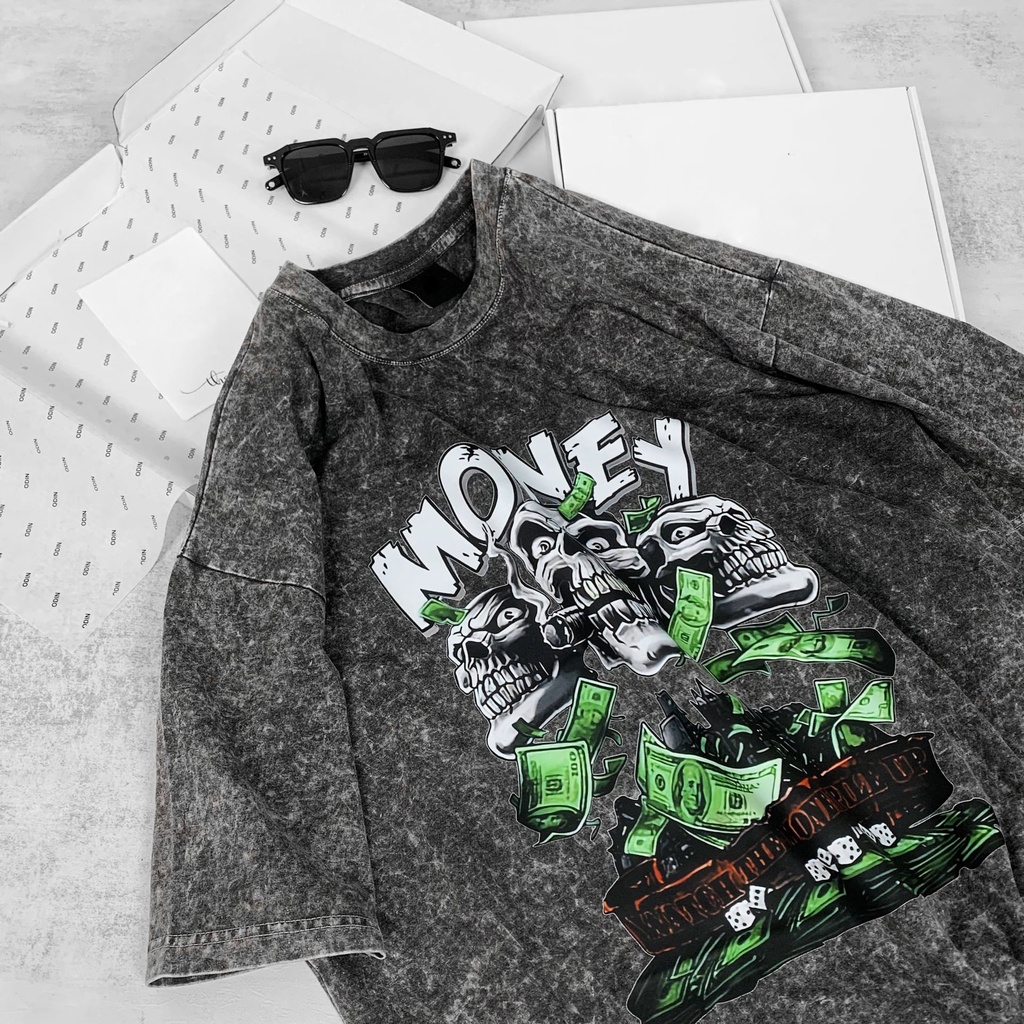 Áo thun Unisex MONEY Tee phông nam nữ tay lỡ oversize form rộng | BigBuy360 - bigbuy360.vn
