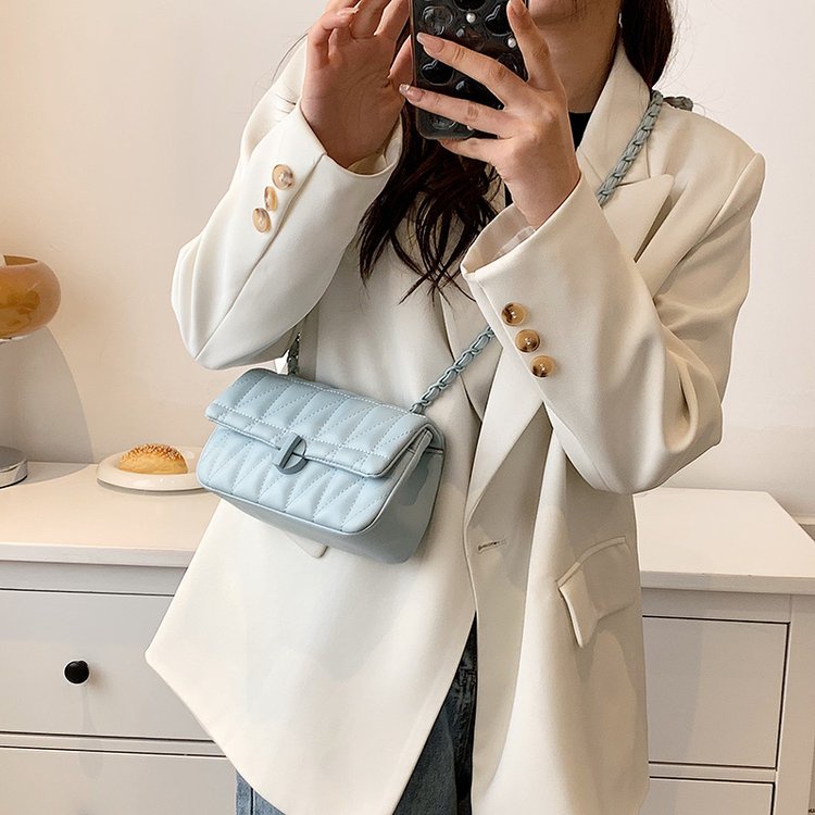 Hàng Mới Về Túi Xách Đeo Chéo Hình Vuông Đính Kim Cương Giả Dễ Thương Thời Trang Mùa Xuân 2024 Cho Nữ