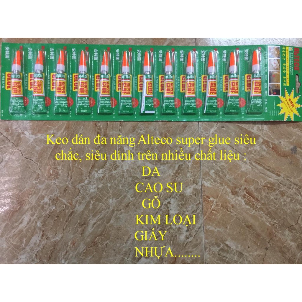 3 tuýp keo dán giày, dép, gỗ, nhựa, vải Super Glue