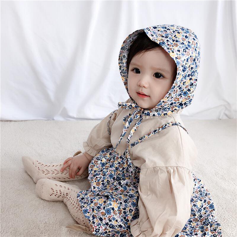 Set Body kèm mũ và yếm hoa cho bé