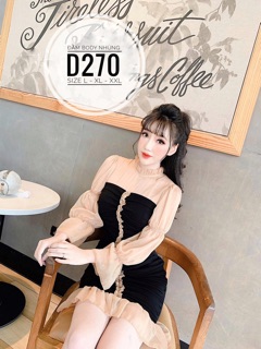 Bigsize Đầm body nhúng D270