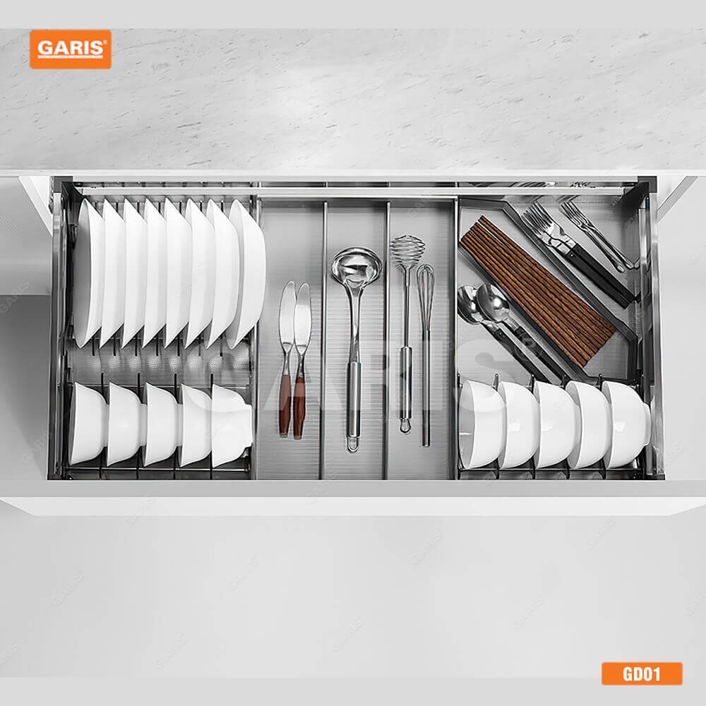 [FREESHIP HCM] Giá Bát Đĩa Garis GD01 - Inox Hộp- Dùng Cho Cánh Kéo