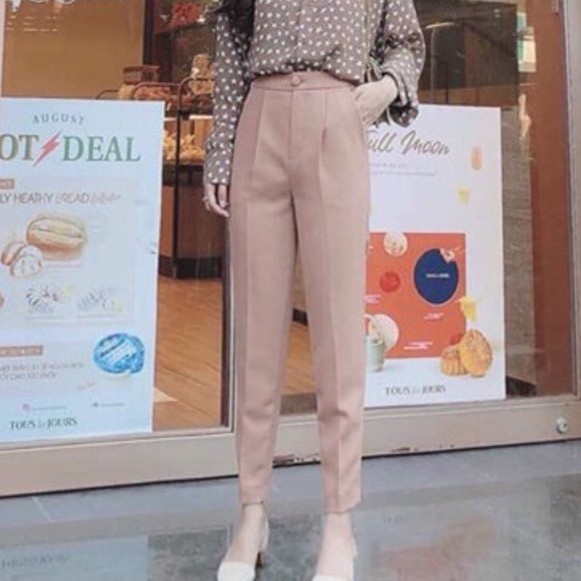 Quần Baggy nữ chất vải tuyết mưa - Kiểu quần tây nữ công sở - Đi làm - đi học- đi chơi - Tôn dáng