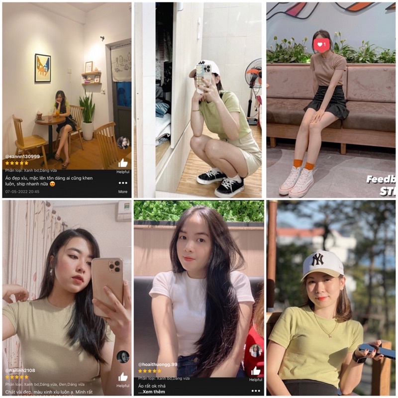 Áo Thun Gân Nữ Parso Dáng Ôm Tay Ngắn Cổ Tròn 8 Màu - Ảnh thật/ Ảnh cận chất | BigBuy360 - bigbuy360.vn