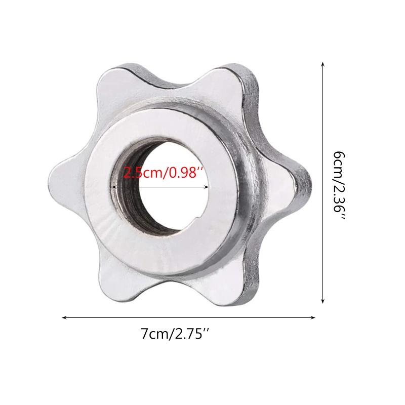 Bộ 2 Kẹp Vít Dạng Xoay Đường Kính 1In Tiêu Chuẩn Cho Thanh Tạ Cao Su