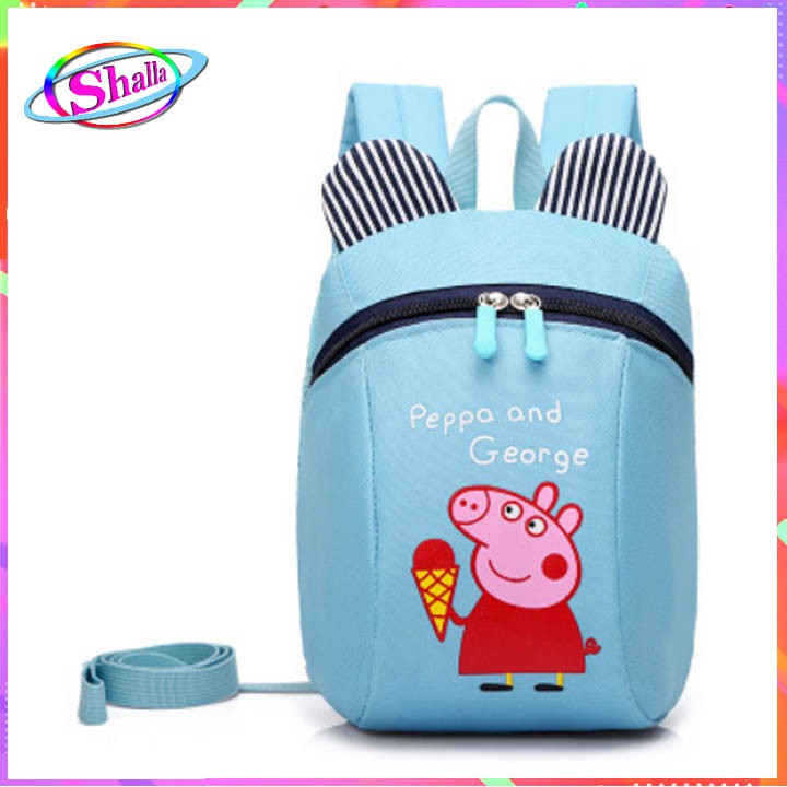 Balo mini Hình heo peppa kèm Dây Chống Đi Lạc Shalla K2N205 {HÌNH THẬT}