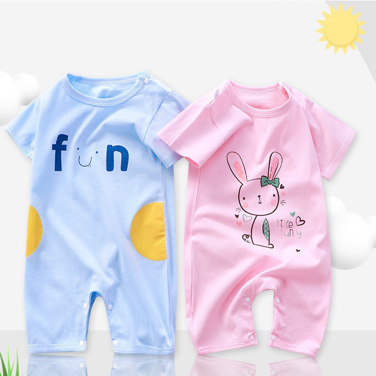 [6 MẪU] Bộ body cotton ngắn tay cho bé sơ sinh 0-15 tháng CTF091 - Màu: Nhiều màu